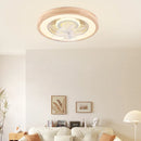Axyaa Wooden Silent Ceiling Fan Light LED Fixture for Home Office Décor