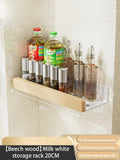Axyaa Wood Aluminum Kitchen Corner Shelf Organizer for Shower and Bath Storage