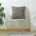 Axyaa Plush White Diamond Cushion Cover - Soft Solid Color Pillowcase