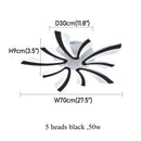 Axyaa Modern Acrylic LED Chandelier Ceiling Light Fixture | RC Dimming Creative Design Lamps