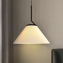 Axyaa Cream LED Chandelier Pendant Light for Living Room Bedroom Restaurant