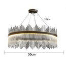 Axyaa Crystal Chandelier Pendant Light for Living and Dining Room