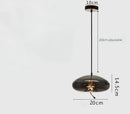 Axyaa Blue Glass LED Pendant Lamp for Coffee Shop & Bar Counter Chandelier