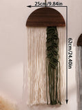 Axyaa Macrame Tapestry Wall Hanging Tassel Yarn Art for Bedroom Living Room