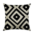 Axyaa Abstract Geometry Linen Pillowcase 45*45cm Square Home Sofa Decor Cover