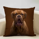 Axyaa Cute Dog Decorative Cushion Cover 45x45cm Linen Sofa Pillowcase Home Bedroom Decor