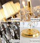 Axyaa Crystal Floor Lamp: Modern Luxury LED Fixture for Bedroom, Living Room & Villa Art