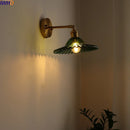 Axyaa Vintage Style Copper Glass LED Wall Lights for Living Room Kitchen Indoor