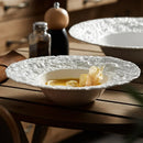 Axyaa Ceramic Western Food Plate Set, White Artistic Conception Soup & Pasta Plates