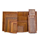 Axya Square Wooden Tray Japanese Brown 30cm - Coffee Tea Set Tableware Home Kitchen
