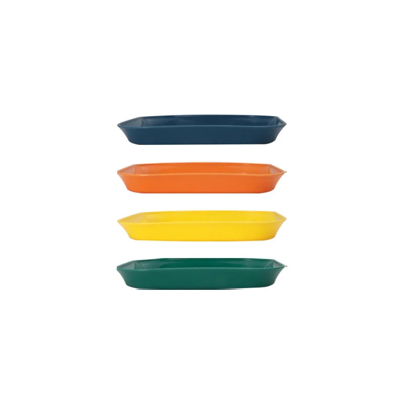 Axyaa Snack Plate Set for Home, Camping, Weddings - Reusable & Durable - 4/8/12pcs