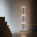 Axyaa Nordic Glass Shade LED Floor Lamp Modern Minimalist Bedroom Living Room Standing Light