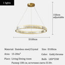 Axyaa Circular Ring Chandelier Pendant Light for Living Dining Bedroom Home Decor