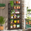 Axyaa 71" Industrial 5-Shelf Bookcase Display Rack for Living Room