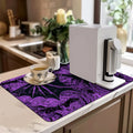 Axyaa Halloween Skull Absorbent Kitchen Drying Mat in Abstract Pattern