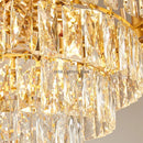 Axyaa Gold Crystal LED Pendant Light - Modern Luxury Suspension Lamp