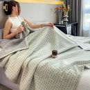 Axyaa 100% Cotton Muslin Throw Blanket - Lightweight Breathable Boho Throws