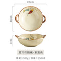 Axyaa Ceramic Double Ear Ramen Bowl Tableware