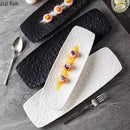 Axyaa Rock Texture Ceramic Sushi Dessert Plate Set for Molecular Cuisine Restaurant