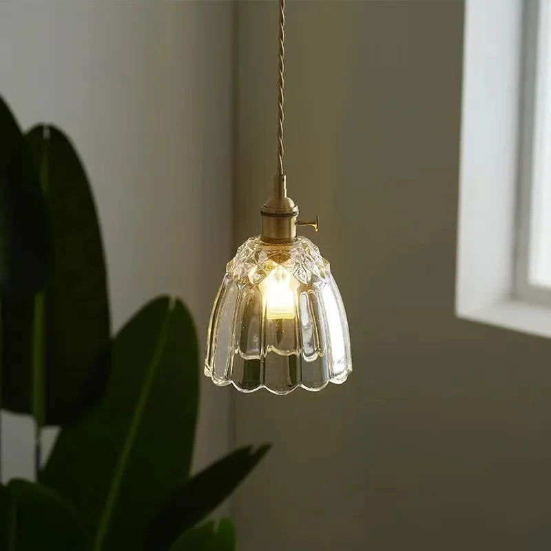 Axyaa Nordic Luxury Crystal Pendant Lamp for Bedroom, Kitchen, and Dining Room