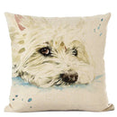 Cute Bulldog Hand-Painted Linen Pillowcase by Axyaa Teddy Collection