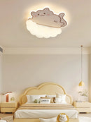 Axyaa Cartoon Cat LED Ceiling Light for Children's Bedroom