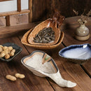 Axyaa Ceramic Sushi Sashimi Plate Set for Japanese Restaurant, Hotel - Cold Dish, Oyster Shell, Cuttle Fish