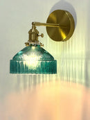 Axyaa Nordic Glass Wall Light with Switch - Luxurious Bedside LED Sconce Lighting