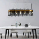 Axyaa Nordic Smoke Grey Glass Chandelier Pendant Light for Living Room, Bedroom, Hotel, Restaurant, Bar