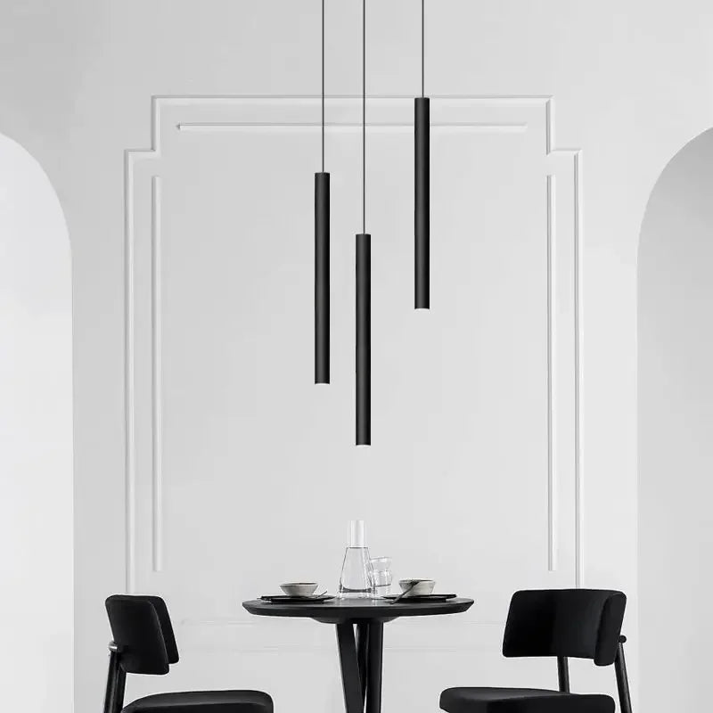 Axyaa Tubular LED Stair Chandelier for Duplex Building Villa Loft Lighting