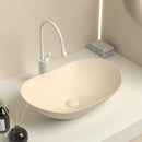 Axyaa Oval Ceramic Vanity Sink - Elegant Bathroom Washbasin, Drainage Accessories