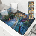Axyaa Watercolor Buildings Drying Mat