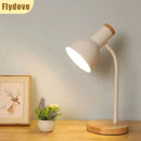 Axyaa Nordic Wood Iron LED Desk Lamp for Eye Protection