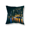 Axyaa City Building Night View Pillowcase