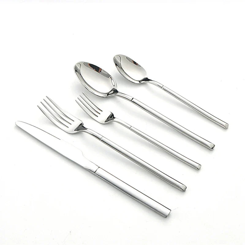Axyaa Stainless Steel Tableware Set - High-End Knife, Fork, Spoon for Kitchen & Restaurant