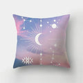 Axyaa Pink Sky Clouds 45x45cm Polyester Cushion Cover for Home Decor