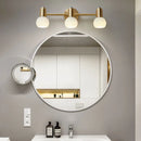 Axyaa Nordic Mirror Headlight Vanity Wall Lamp with Copper Led Lighting