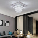 Axyaa Crystal Ceiling Light: Modern LED Stainless Steel Pendant Luxury Ceiling Lamp