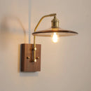 Axyaa Copper Glass LED Wall Lights Bedroom Living Room Pull Chain Switch Bedside Lamp