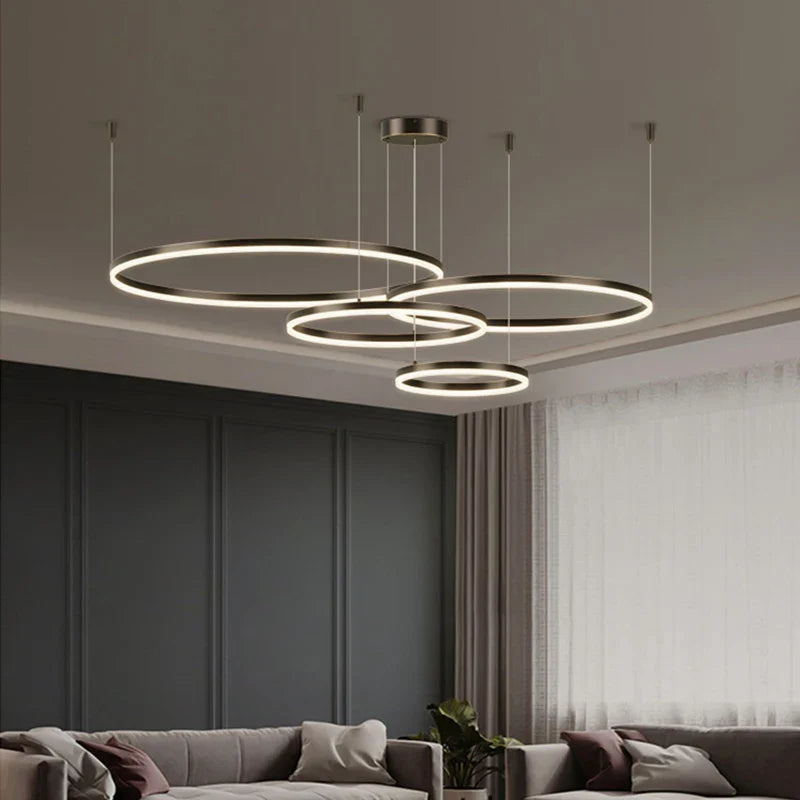 Axyaa Nordic Rings Pendant Light Fixture for Dining and Living Room Decor