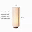 Axyaa Japanese Retro Fabric Floor Lamp. Rechargeable Desk Lamp in Traditional Wabi Sabi Style.
