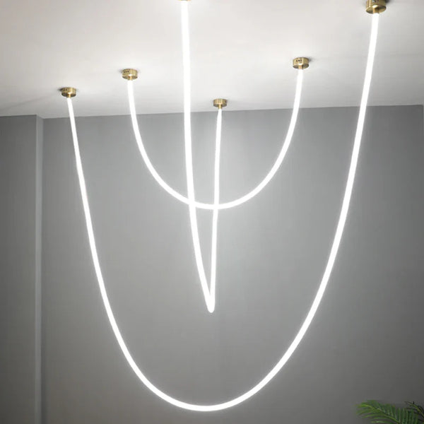 Axyaa Silicone LED Chandelier - 360-degree Light for Living Room, Restaurant, Hotel