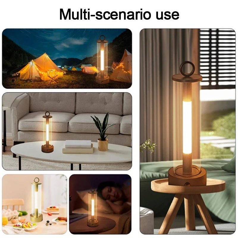 Axyaa Rechargeable Cross Table Lamp Touch Night Light USB Camping Light