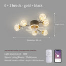 Axyaa Starry Sky Fan Ceiling Lamp: Elegant, Romantic, Silent for Living/Dining/Bedroom