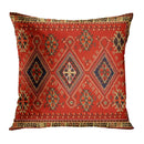 Axyaa Red Moroccan Short Plush Ethnic Style Cushion Cover for Home Decoration