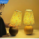 Axyaa Retro Floral LED Table Lamp for Bedroom and Living Room Decor