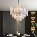 Axyaa Modern Copper Marble Pendant Light LED Chandelier for Home Decor