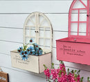 Axyaa Wrought Iron Window Flower Pot Wall Hanging Vase for Garden Balcony Decor