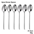 Axyaa 24-Piece Stainless Steel Cutlery Set | Elegant Mirror Finish Western Dinnerware