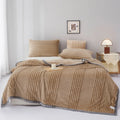 Axyaa Striped Flannel Throw Blanket - Soft & Warm for Kids & Adults